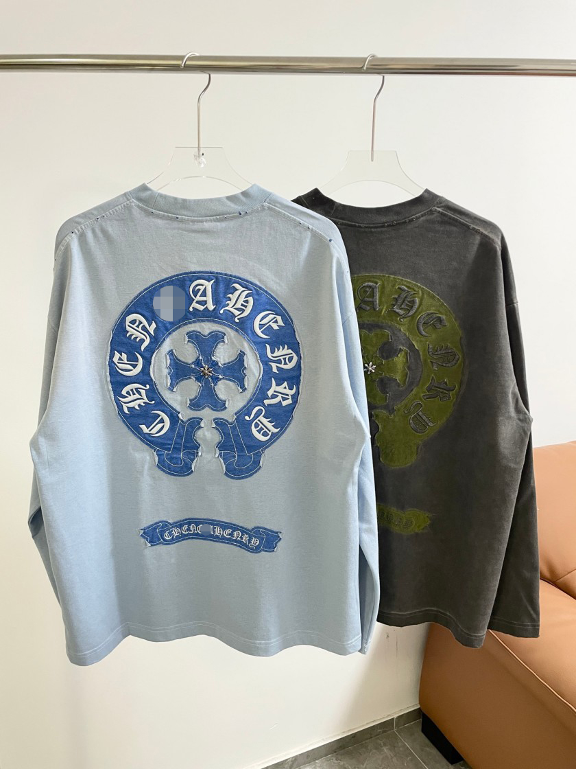 クロムハーツ メンズ レディース ロゴTシャツ｜ストリート映えする長袖スウェットトップス