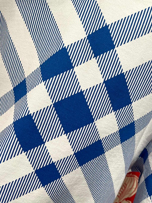 バーバリー  新しいチェック柄のコットンTシャツ