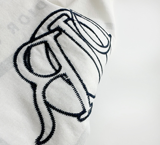 ディオール  フロント水溶性ファッション刺繍プリント柄半袖Tシャツ