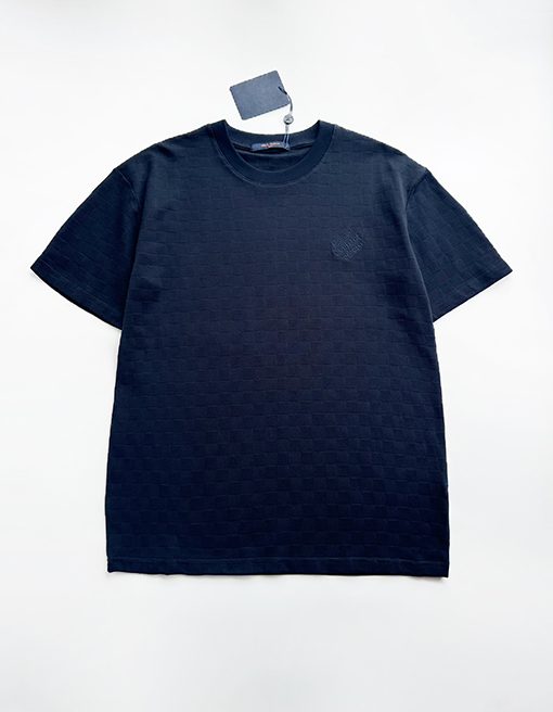 ルイヴィトン  フルサイズダミエジャカード織り刺繍半袖Tシャツ