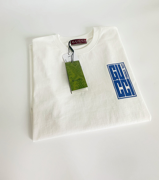 グッチスーパーコピー  新しいファッションプリント半袖Tシャツ