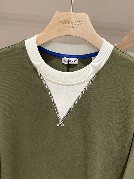 バーバリー  新しい2色のコットン半袖Tシャツ