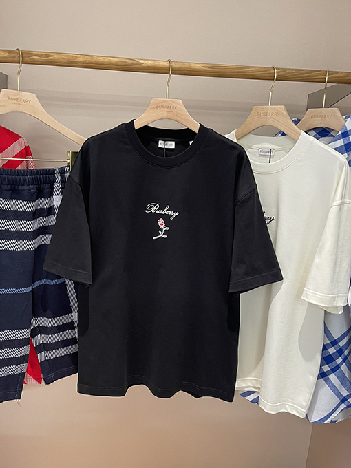 バーバリースーパーコピー  新しいローズコットン半袖Tシャツ