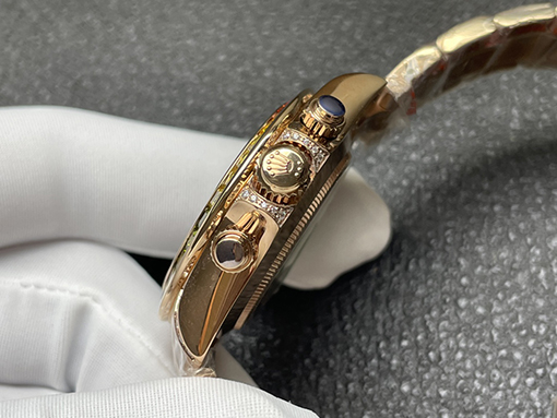 ロレックス   クラシックな金箔アイレインボー腕時計