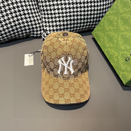 グッチ  NY刺繍ロゴファッションサンハット