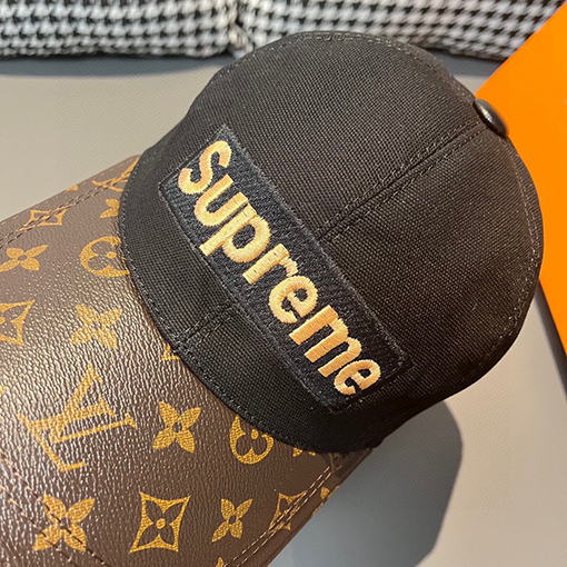 ルイヴィトン X シュプリーム スーパーコピー  ステッチ刺繍ファッションサンハット