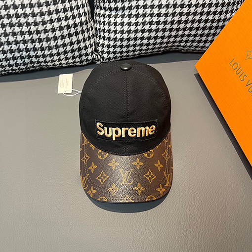 ルイヴィトン X シュプリーム スーパーコピー  ステッチ刺繍ファッションサンハット