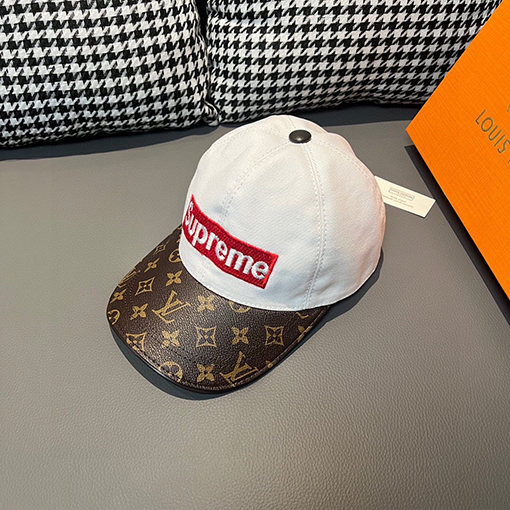 ルイヴィトン X シュプリーム スーパーコピー  ステッチ刺繍ファッションサンハット