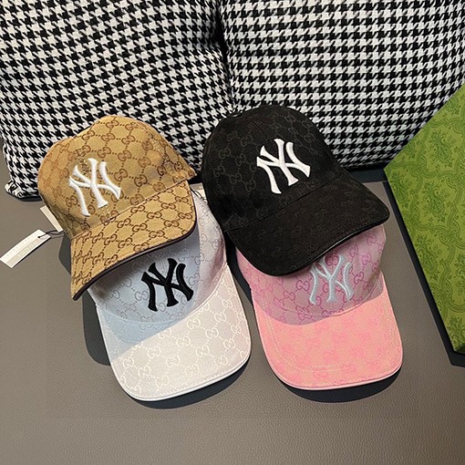 グッチ  NY刺繍ロゴファッションサンハット
