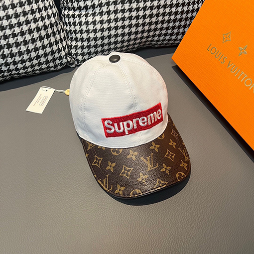 ルイヴィトン X シュプリーム スーパーコピー  ステッチ刺繍ファッションサンハット