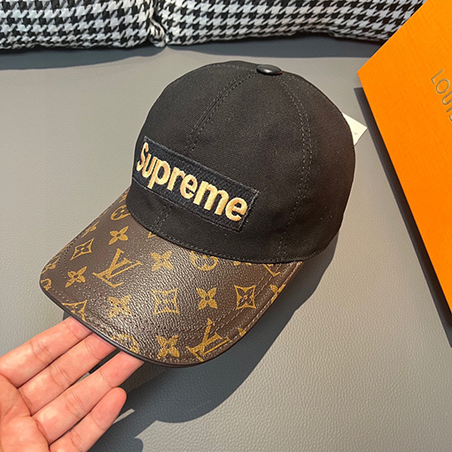 ルイヴィトン X シュプリーム スーパーコピー  ステッチ刺繍ファッションサンハット