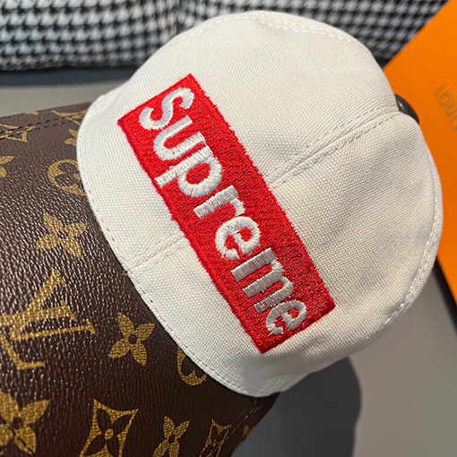 ルイヴィトン X シュプリーム スーパーコピー  ステッチ刺繍ファッションサンハット