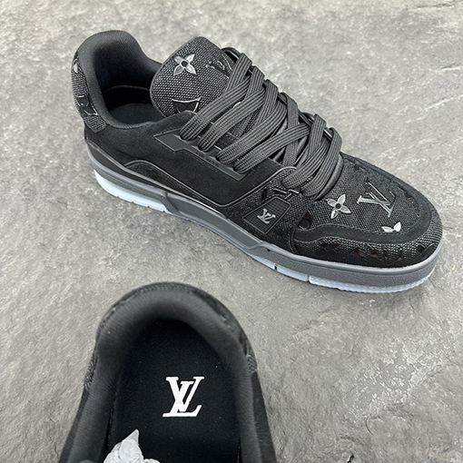 ルイヴィトン    ダミエ3 Dデニム LV アルファベットスニーカー