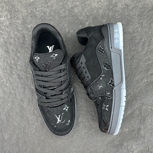 ルイヴィトン    ダミエ3 Dデニム LV アルファベットスニーカー