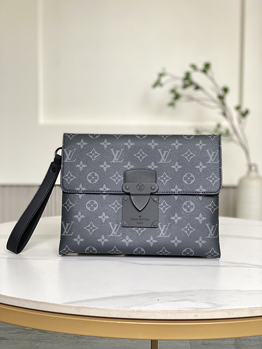 ルイヴィトン   モノグラム・エクリプスコーティングキャンバス LV クラッチバッグ