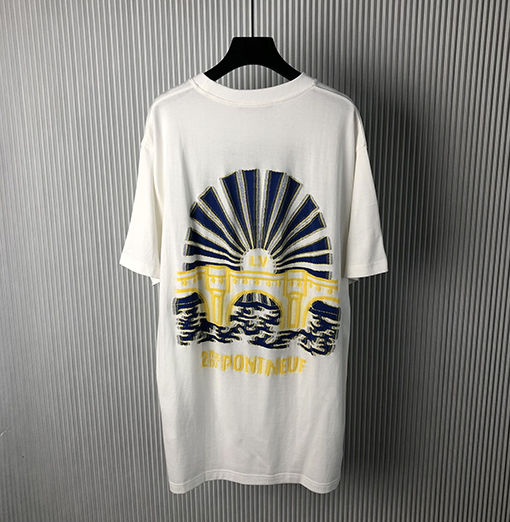 ルイヴィトン 新しいピクセル埋め込みニット半袖Tシャツ