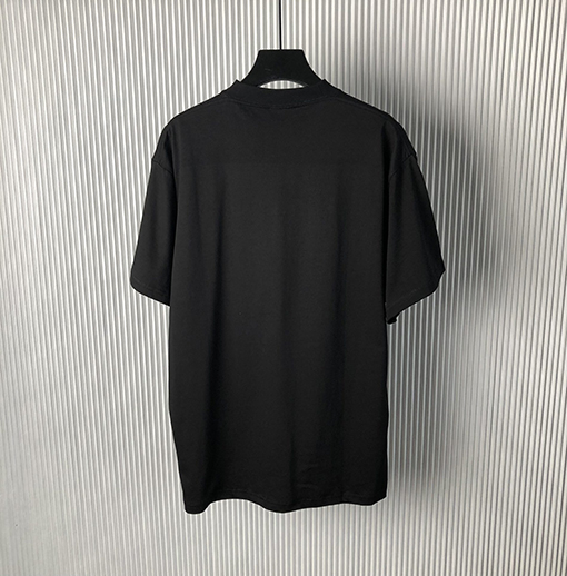 バレンシアガスーパーコピー 新しいコンパスカラーカードプリント半袖Tシャツ