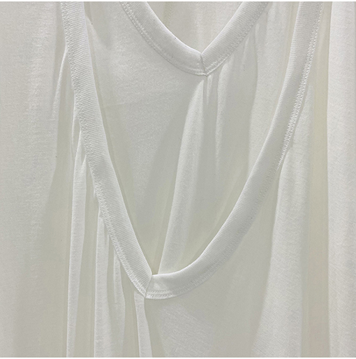 リックオウエンス  新しいダブルデザインコットンノースリーブニット V ネックTシャツ