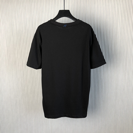 バーバリー 新しいステッカーカジュアルリブラウンドネック半袖Tシャツ