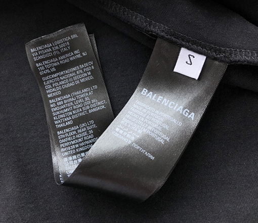 バレンシアガスーパーコピー 新しいホットドリルブランドロゴ水洗い半袖Tシャツ