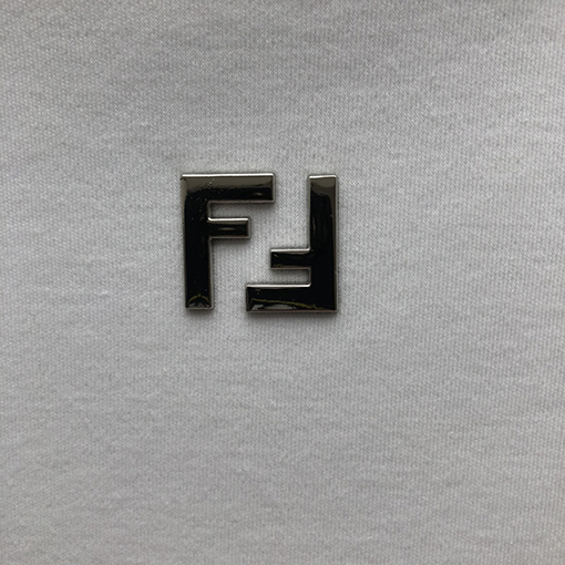 フェンディ 新しいメタリックダブル F 半袖Tシャツ