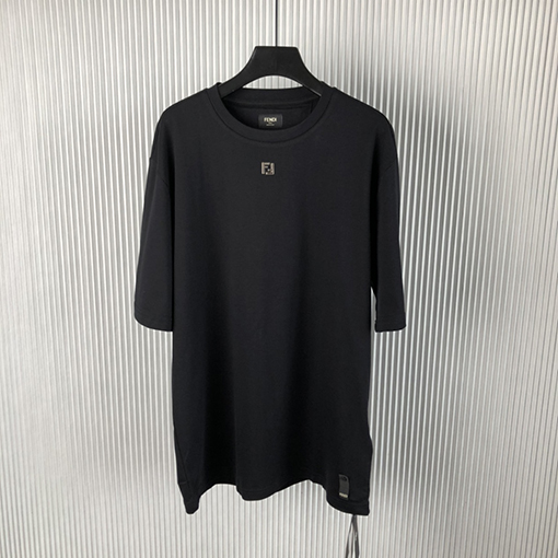 フェンディ 新しいメタリックダブル F 半袖Tシャツ
