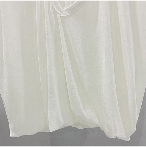 リックオウエンス  新しいダブルデザインコットンノースリーブニット V ネックTシャツ
