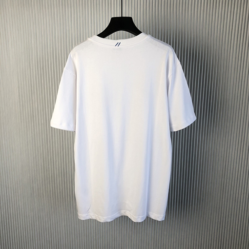 バーバリー 新しいステッカーカジュアルリブラウンドネック半袖Tシャツ