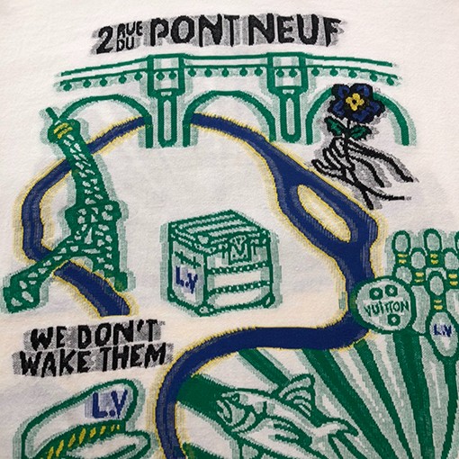 ルイヴィトン 新しいピクセル埋め込みニット半袖Tシャツ