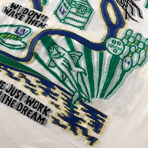 ルイヴィトン 新しいピクセル埋め込みニット半袖Tシャツ