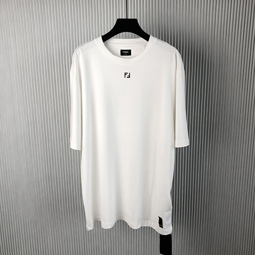 フェンディ 新しいメタリックダブル F 半袖Tシャツ