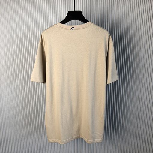 バーバリー 新しいステッカーカジュアルリブラウンドネック半袖Tシャツ