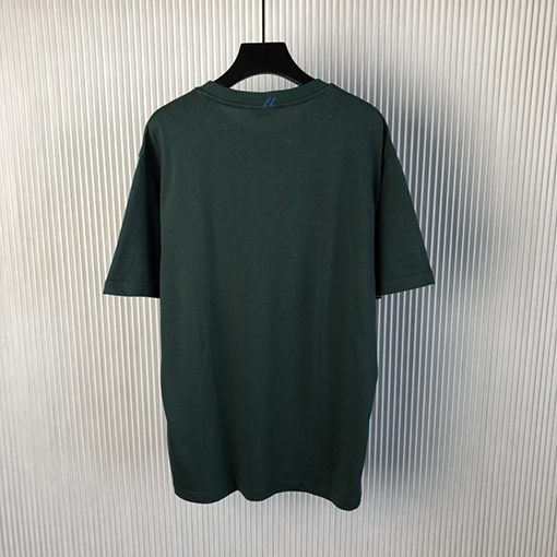 バーバリー 新しいステッカーカジュアルリブラウンドネック半袖Tシャツ