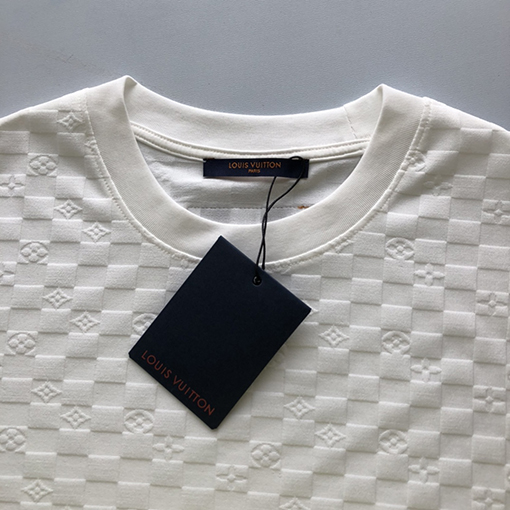 ルイヴィトン  新しいチェック柄ジャカード半袖Tシャツ