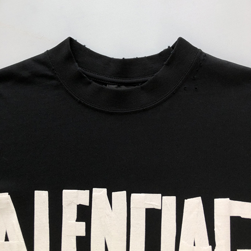 バレンシアガ  新しいテーププリント半袖Tシャツ