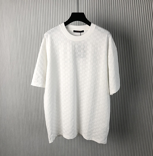 ルイヴィトン  新しいチェック柄ジャカード半袖Tシャツ