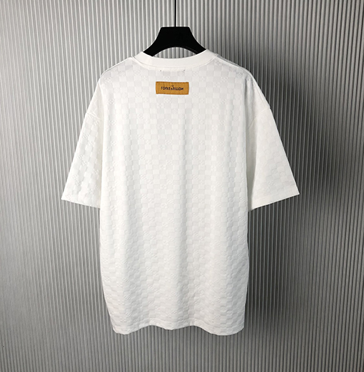 ルイヴィトン  新しいチェック柄ジャカード半袖Tシャツ