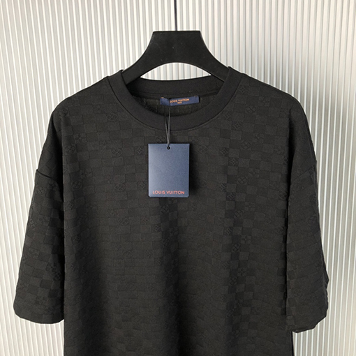 ルイヴィトン  新しいチェック柄ジャカード半袖Tシャツ