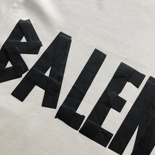 バレンシアガ  新しいテーププリント半袖Tシャツ