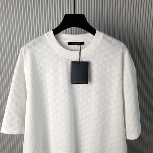 ルイヴィトン  新しいチェック柄ジャカード半袖Tシャツ