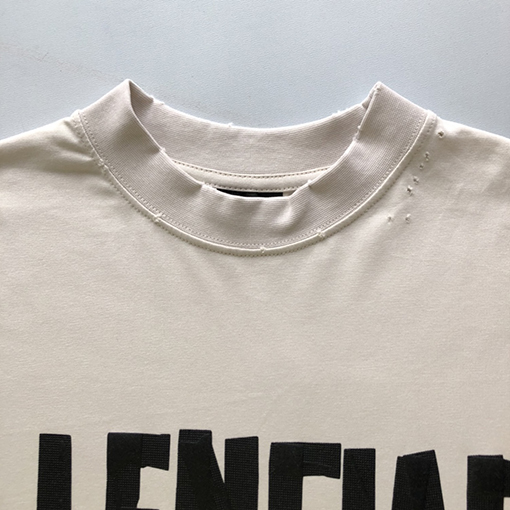 バレンシアガ  新しいテーププリント半袖Tシャツ