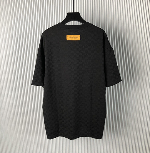 ルイヴィトン  新しいチェック柄ジャカード半袖Tシャツ