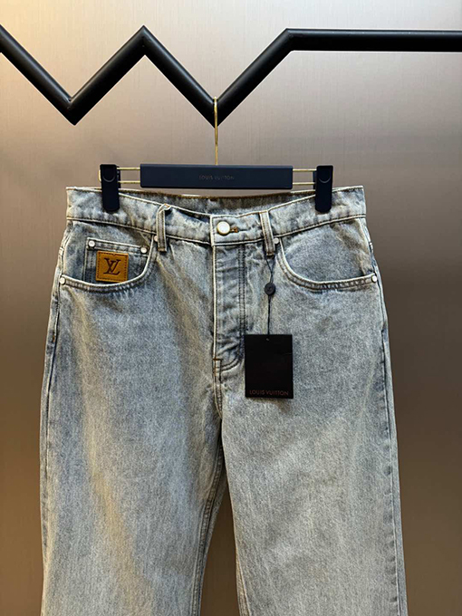 ルイヴィトンコピーデニム ストレートフィットデニムパンツメンズファッションの通販