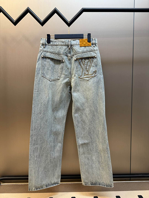 ルイヴィトンコピーデニム ストレートフィットデニムパンツメンズファッションの通販