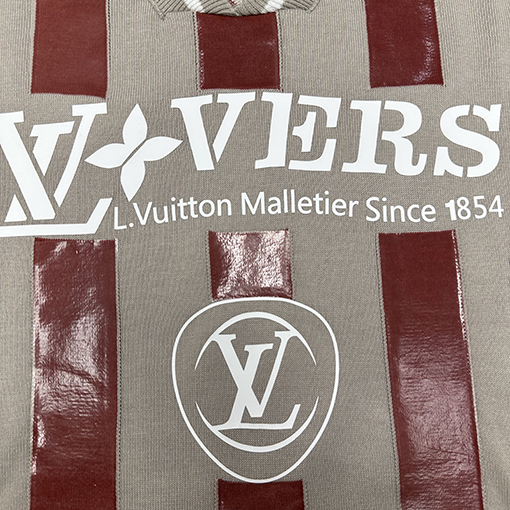 ルイヴィトンスーパーコピーフットボール袖ライン半袖tシャツ