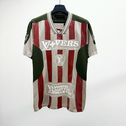 ルイヴィトンスーパーコピーフットボール袖ライン半袖tシャツ
