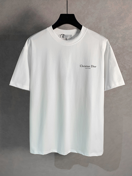 ディオールスーパーコピー新しいスズランのアルファベットのラウンドネック半袖Tシャツ