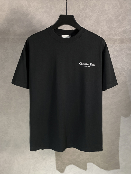 ディオールスーパーコピー新しいスズランのアルファベットのラウンドネック半袖Tシャツ