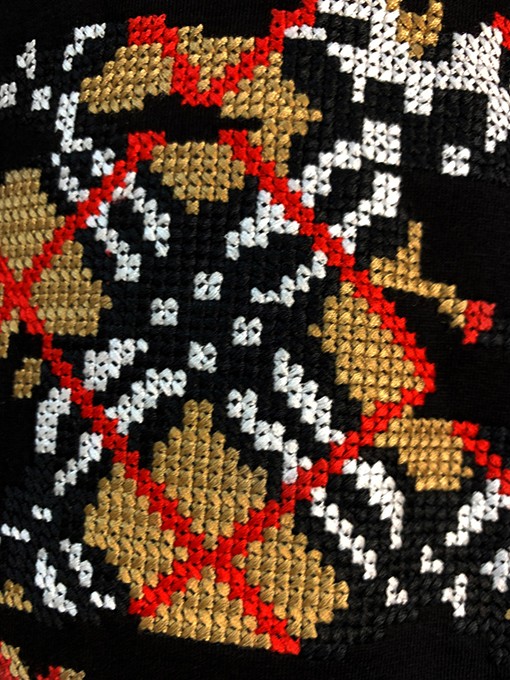 バーバリー刺繍ラウンドネック半袖Tシャツ