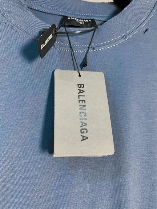 バレンシアガ発泡クルーネック半袖Tシャツ
